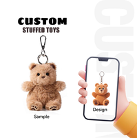 Cadeau d'Affaires Personnalisé Peluche Rembourrée, Porte-clés Peluche Personnalisé, Vente en Gros Mini Jouet Mignon, Porte-clés Peluche Petits Animaux Décoratif