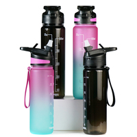 Bouteille d'eau Tritan de 32 oz avec marqueur de temps, conforme aux normes GMP, résistante au lave-vaisselle, fournie par l'usine TCCC