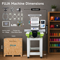 Máquina de Bordar Computarizada de Una Cabeza, 12/15 Agujas, Comercial, para Logotipos, Ropa, Bolsas y Zapatos