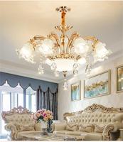 Plafonnier rond en cristal, design moderne, faible consommation d'énergie, luminaire décoratif d'intérieur, idéal pour un salon