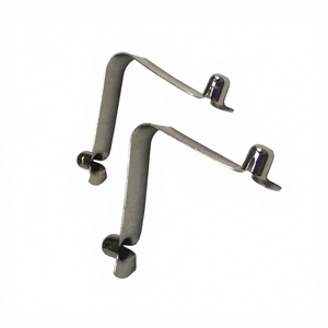 Wholesale Nickel Plated 65Mn Stainless Steel Double Button Industrial Use Compression Metal Push Button <b>Spring</b> <b>Clip</b> for Baby - Product Image 2