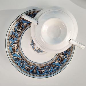 Taza de Café de Porcelana Fina de Lujo, con Doble Asa, Estilo Retro, para Té de la Tarde, con Caja de Regalo - Product Image 4