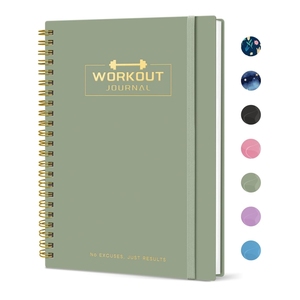 Оптовая печать на заказ: ежедневник для фитнеса формата А5 на спирали, журнал тренировок, планер для отслеживания целей по здоровью, твердый переплет - Product Image 1