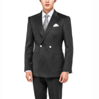 Vêtements professionnels pour hommes, costume deux pièces pour hommes, veste et pantalon, tenue de bureau pour hommes, costume à double boutonnage, Anzug, costumes d'affaires pour hommes