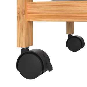 Cesto <span class=keywords><strong>de</strong></span> Ropa Sucia 2 en 1 <span class=keywords><strong>de</strong></span> Bambú con Ruedas y Tabla <span class=keywords><strong>de</strong></span> <span class=keywords><strong>Planchar</strong></span>, Cesto Rodante con Estante Superior para Clasificar y Lavar - Product Image 5