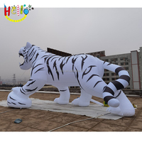 Modelo de animal grande gigante blanco realista volar Tigre inflable para escenario de concierto telón de fondo