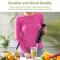 Mixeur Plongeant Électrique Moderne en Acier Inoxydable avec Bouton Poussoir Vitesse Variable et Mode Turbo 500W pour Usage Domestique