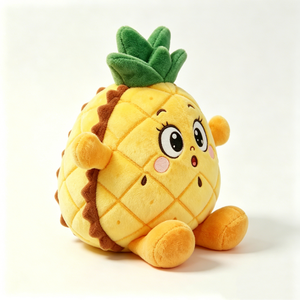 Peluche de Piña Personalizado, Juguete de Peluche Suave con Cara Sorprendida, 31cm-50cm, Unisex para Niños de 2 a 4 Años - Product Image 1
