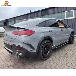 Brabu Style Dry Carbon Body Kit With Front Lip Rear <b>Diffuser</b> Rear Spoiler Exhaust Tips for Mercedes Ben GLE63 AMG 2020-2022 - Product Image 4