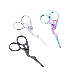 Stainless steel crane scissors, large and small sizes, crane-shaped retro tea leaf scissors, cross-stitch thread scissors, nose - Product Image 4