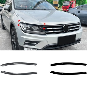 For Volkswagen Tiguan MK2 2017-2020 <b>Styling</b> Kits Car <b>Styling</b> Trim <b>Head</b> Light Lamp Eyelids Eyebrow Headlight Decoration Body Kit - Product Image 1