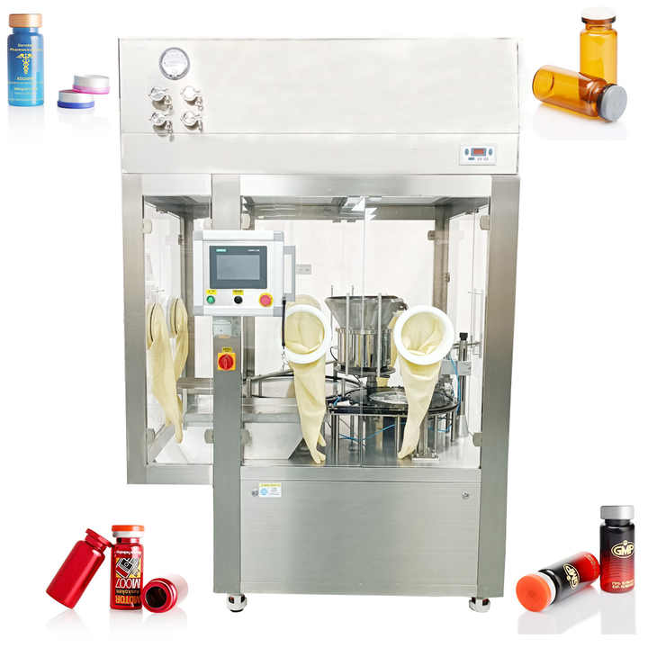 Fully Automatic Saffron Powder Filling Capping Machine for Vial Equipped With Class 100 Laminar Flow Hood