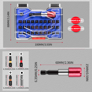 Guest Quality 32 Pc <b>Screwdriver</b> <b>Bit</b> <b>Set</b> T25 T52 T62 25mm S2 Steel Impact Resistant For Mobile Phone Repair - Product Image 3