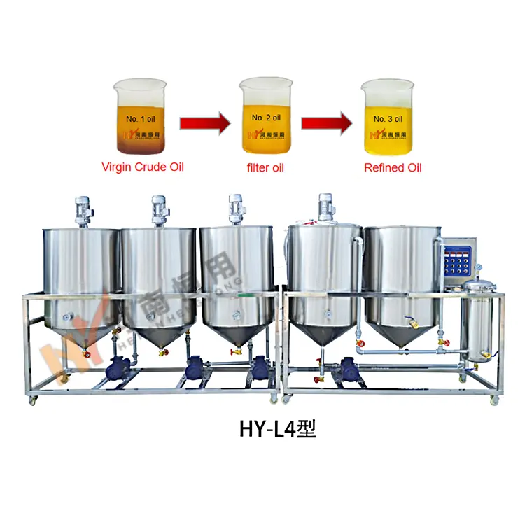 複数の油用途向けの多用途食用油精製ユニット食用油精製機