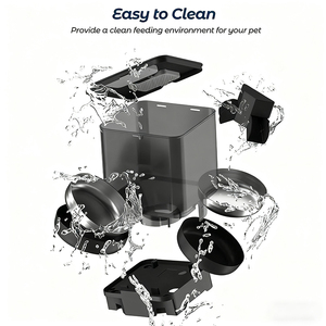 4L/6L OEM Dual-Napf Automatischer Hundefutterautomat mit WLAN-Steuerung, Haustierfutterspender mit Edelstahl-Napf und Zeitgesteuerter Speicherfunktion für Trockenfutter - Product Image 4