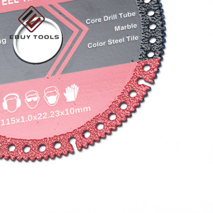 <span class=keywords><strong>Lame</strong></span> de coupe composite multifonctionnelle brasée pour la découpe à sec de carreaux de céramique, dalles de roche, tuiles en acier coloré et marbre - Product Image 4
