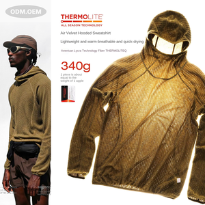 Felpa Sportiva da Uomo Personalizzata in Tessuto Tecnico <span class=keywords><strong>THERMOLITE</strong></span> 340 Gsm per Tutte le Stagioni, Leggera, Traspirante, Moda Activewear - Product Image 1