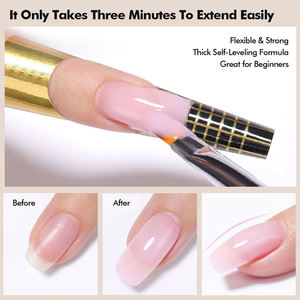 Gel Acrílico Francés de Extensión 1kg, Gel UV LED Camuflaje con Brillo, Gel Duro Nude Jelly para Construcción de Uñas, Gel de Extensión Profesional - Product Image 5