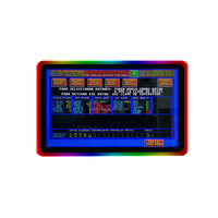 Monitor táctil multi-PCAP de alta definición, interfaz USB serie y DVI, pantalla de juego capacitiva con luces laterales LED
