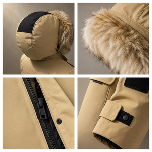 Veste d'hiver rembourrée pour homme, style streetwear, avec capuche et fourrure, sur mesure, grande taille, résistante, marque privée OEM, TKAN1096 - Product Image 5