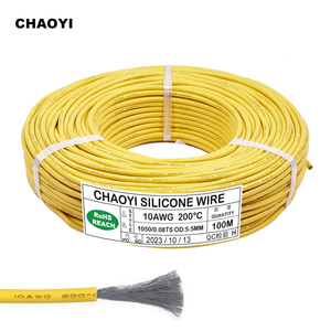Yüksek Sıcaklık 600V 200 ℃   16awg 18awg 20awg 22awg 24awg 26awg Esnek Silikon Kaplı Kalaylı Bakır Kablo Elektrik Teli - Product Image 4
