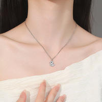 Collier tendance en laiton avec breloque petit canard en zircon cubique, bijou fantaisie animal mignon pour filles, cadeau Q549