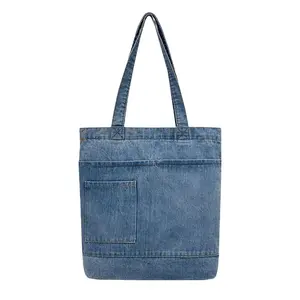 Customize Soft Fabric Fashion Totes Bag Ladies Handbag Tote Bag Jeans Cloth Denim Tote Bag