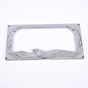 Telaio targa fissa in lega di zinco argento design serpente - Product Image 6