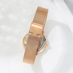Reloj de cuarzo minimalista de alta gama para mujer 2026, reloj de pulsera ultrafino con correa de malla - Product Image 1
