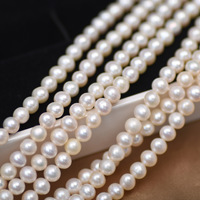 Liwan Plaza Bijoux En Gros De Haute Qualité Naturel Perle D'eau Douce Stands Perles Rondes pour DIY Femmes Collier Bracelet Boucle D'oreille