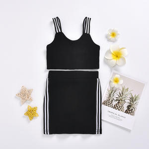 Conjunto de Ropa de Verano 2021 para Niñas, Conjunto de Falda y Top de Punto de 2 Piezas, Conjunto de Suéter y Top Corto para Bebés y Niñas Pequeñas - Product Image 2