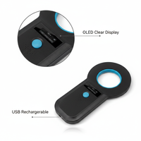 Escáner de Microchip RFID para Animales W90B 134.2kHz ISO11784/5 FDX-B, Lector Portátil para Perros y Gatos, Recargable por USB