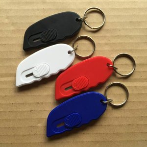 Apribottiglie/Aprilettere Portatile in Plastica con Logo Personalizzato, Mini Taglierino per Scatole con Portachiavi, Strumento Fai-da-te Elegante - Product Image 3