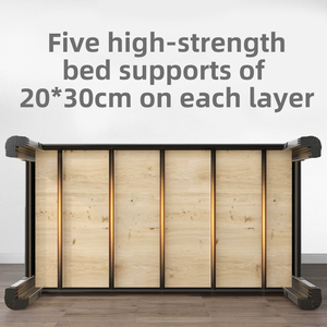 Cama litera doble resistente para dormitorio escolar, litera metálica blanca de alta resistencia para apartamento, oferta especial, cama de acero que ahorra espacio y sin ruido - Product Image 4