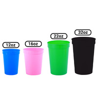 Gobelets de stade en plastique réutilisables écologiques sans BPA à prix avantageux avec logo personnalisé pour les compétitions de football, 8 oz, 12 oz, 16 oz, 24 oz