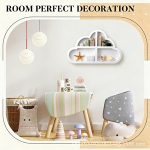 Cloud-Shaped <b>Desktop</b> Storage Rack Wooden Multi-Functional Organizer For Living Room Home Decor - Product Image 2