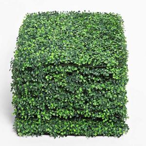 Wholesale Artificial Panel Hedges Roll Plastic Boxwood Grass Green Wall Faux Vertical Plants Wall For Garden Decoration