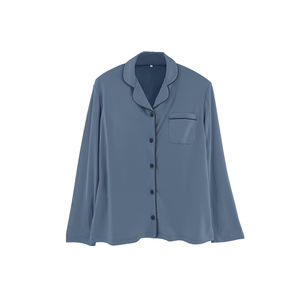 Venta al por mayor de ropa de dormir clásica de poliéster Modal para mujer de manga larga transpirable de punto Casual sujetador almohadilla de dos piezas ropa de casa de primavera - Product Image 2