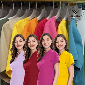 ชุดสครับทางการแพทย์แบบยืดได้สีน้ำเงินอมเขียวสีน้ำเงินอมเขียวสำหรับใช้ในโรงพยาบาลชุดโอเวอร์ไซส์ยูนิฟอร์มพยาบาลใช้ได้ทั้งชายและหญิง - Product Image 2