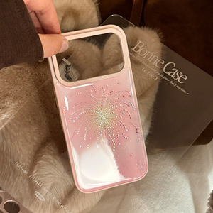 Coque pour iPhone 17 Pro Max, ambiance festive du Nouvel An, coque rigide or rose avec motifs de feux d'artifice, coque de téléphone antichoc - Product Image 2