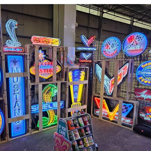 Özel eski moda Vintage gerçek cam <span class=keywords><strong>Neon</strong></span> burcu el-bent tüpler için dükkan dekorasyon - Product Image 3