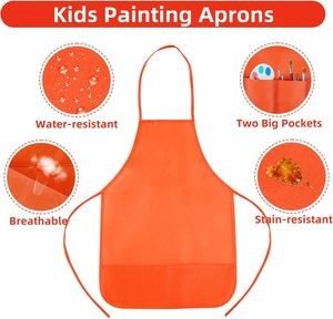 Tabliers de cuisine unis pour femmes avec 2 poches, tablier de chef professionnel avec logo personnalisé pour cuisine, restaurant, peinture, dessin, barbecue - Product Image 3