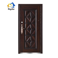 Style moderne, mode, modèle, conception de porte de sécurité Fahion Turquie, porte de sécurité en acier noir