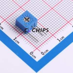 Resistencia Ajustable/Potenciómetro 3362X-1-501, Componente de Orificio Pasante (THT)-3P, Resistencia de 7x6.8mm, 500 Ohm, 10%, 500mW, 250ppm ℃ - Product Image 1