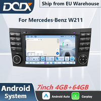Pour Mercedes-Benz W211 (2002-2008) Lecteur multimédia Android 14 7 pouces 4 Go + 64 Go, unité centrale sans fil Android Auto & CarPlay DSP