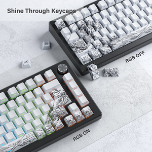 Xvx keycaps לבן אלמוגים ים/kanagawa מקלדת מכני צבע-סט כיסוי pbt-סט כובע סט (129-מפתח) - Product Image 3