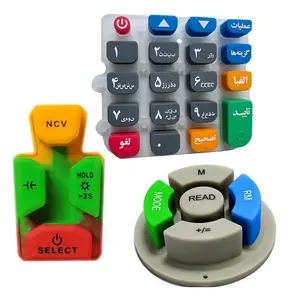 Produsen kustom tombol tombol keypad karet silikon elektronik tombol silikon keypad karet