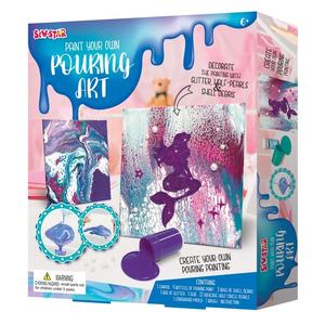 Kit Mainan DIY Mermaid Pouring Art, Kit Menggambar, Kit Seni dan Kerajinan Edukatif, Warna untuk Anak-anak dan Dewasa - Product Image 1