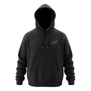 Bulk OEM Winter Yellow Embroidered <b>Knitted</b> Hoodie Unisex Drawstring Kangaroo Pocket Bangladesh Factory Private Label - Product Image 2