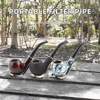 PRMA-329, le nouveau modèle moderne de pipe à filtre réutilisable en verre laqué portable pour hommes, tubes à cigarettes vides